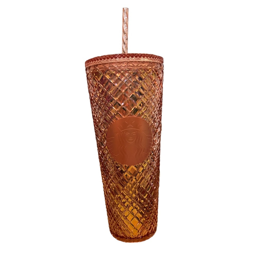 Rose gold studded starbucks cup 💕